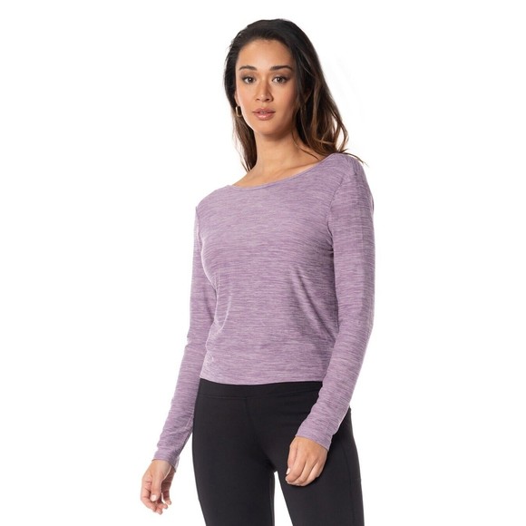 Kyodan Tops - Kyodan Shirt Size Large Crisscross Back Ultra Soft Purple Heather Haze